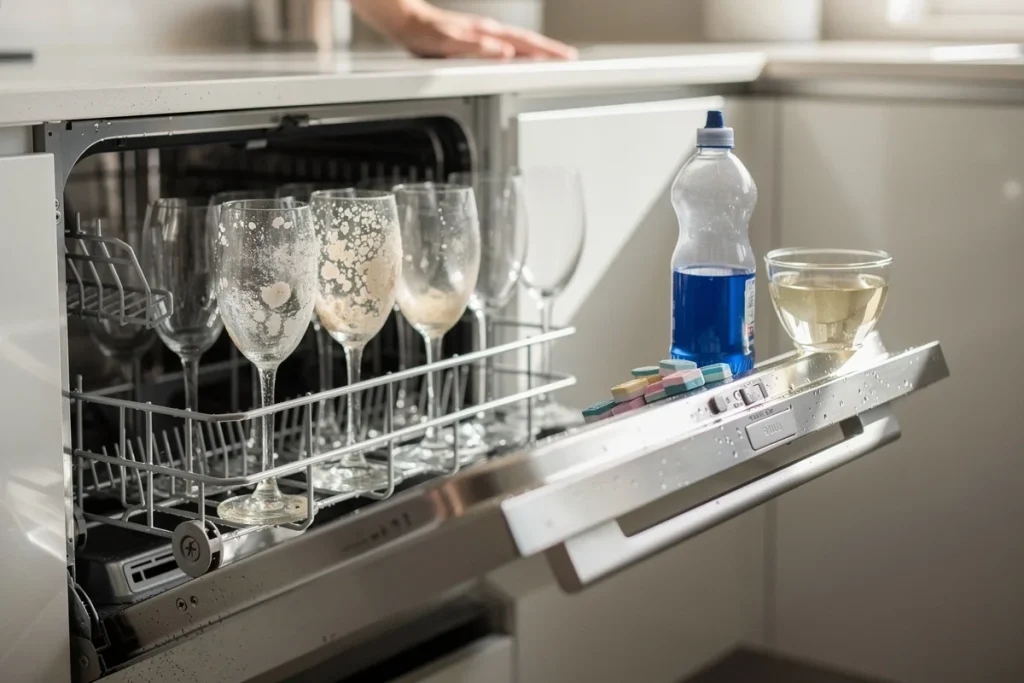 Dlaczego zmywarka zostawia białe plamy na szklankach – i jak to naprawić (według ekspertów)